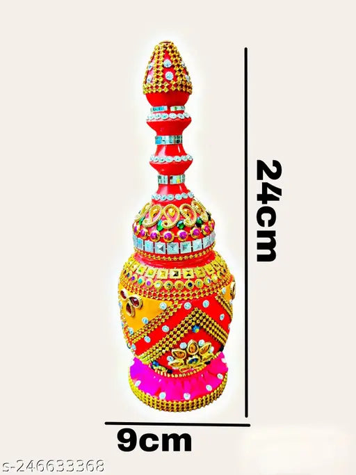 Handcrafted wooden Sindurdaani pill box, intricately decorated, Indian origin, dimensions: 24cm x 9cm