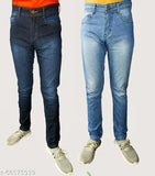 Vaasu Men's light-wash & hard-wash combo of lightweight denim jeans - India (28", 30", 34", 36")