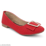 Synthetic leather textured ballerinas in various sizes (IND-4 to IND-9), originating from India