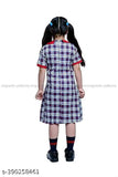 Kv school uniform set, blue and white plaid girls school dress