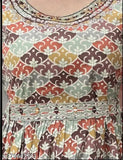 Womens handwork kurta and sharara set, colorful paisley print