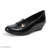 Synthetic leather ballerinas - soft, comfortable, and water-resistant women's shoes for office, party, or casual wear