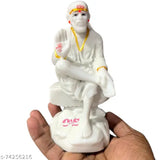 White marble Sai Baba Murti Idol Statue for pooja (6 inch)
