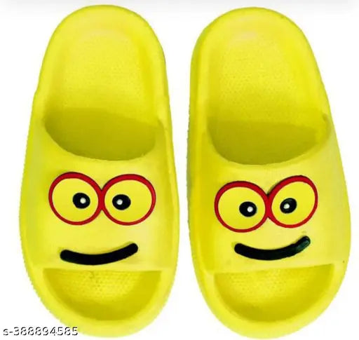 Soft rubber crawl sprint slippers combo pack for kids, featuring cartoon character printed net design