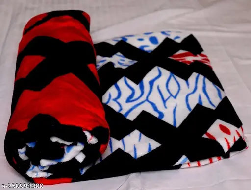 Microfiber abstract print double bed AC blanket, lightweight, multicolor10 - soft, cosy, hypoallergenic, durable