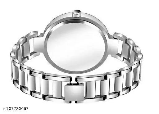 Women's watch with a clear, circular face