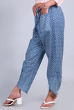 Blue patterned long pants