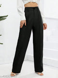 Wide-leg high-waisted trousers, partywear, womenswear