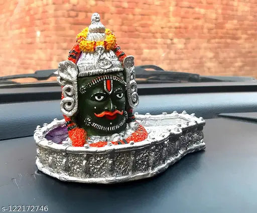 Medium white ceramic Shri Baba Mahakal Idol, 3D model by VIDHAYA ARTS. High-quality Indian figurine depicting Shiv deity