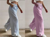 DC wide leg blue lace pants, versatile fashion combo for women