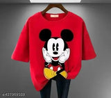 Cotton-blend women's trendy half sleeve printed topwear, perfect for summer. Three-quarter sleeves, quality Indian-made fashion