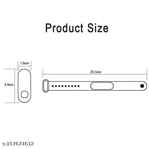 This is a product image of a children's smartwatch with an adjustable LED band. It has a rectangular display and one visible button on its side. The watch face appears blank. The LED band seems colorful, with a pattern that includes multiple colors, possibly representing different characters or options