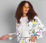 Cotton blend printed net Pretty Fashionista women's jacket & waistcoat, ideal for parties, weddings, college events, or business. Made in India." (123 characters)