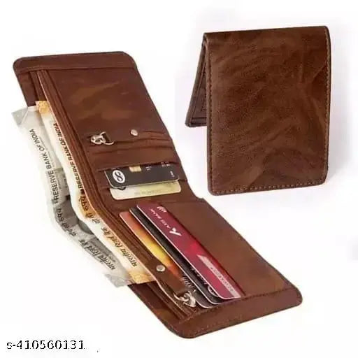 Trendy PU Leather Zubex Wallet, 2 zip locks, 5 card slots, 2 compartments, printed pattern, free size (11cm x 9cm), high-quality accessory from India