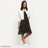 Solid short denim jacket for women, three-quarter sleeves, India-made denim apparel