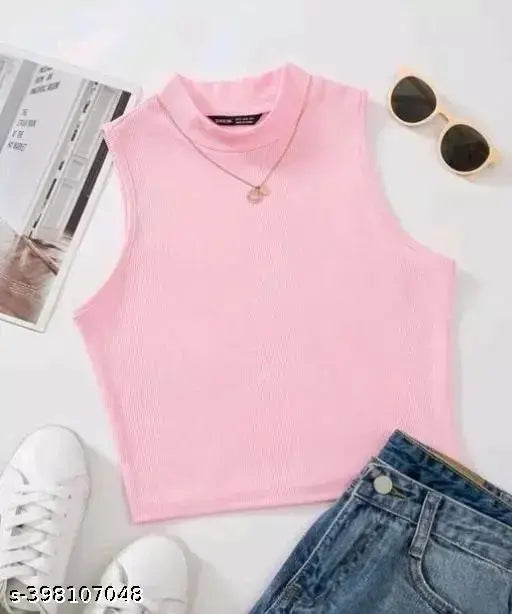 Cotton blend sleeveless tunic, modern women's top with delicate lace detailing, perfect for casual or formal events, country of origin: India