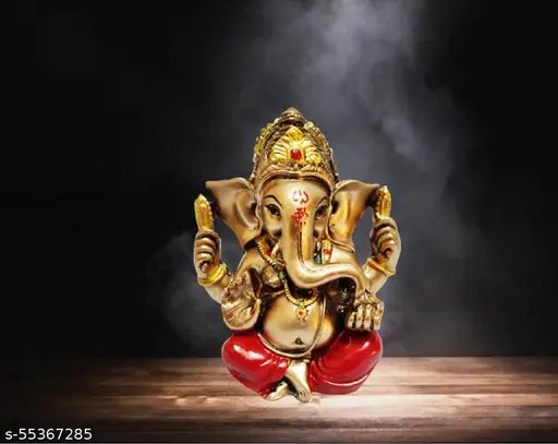 Pinkdesh Ganesha idol, poly resin, 11cm home decor showpiece