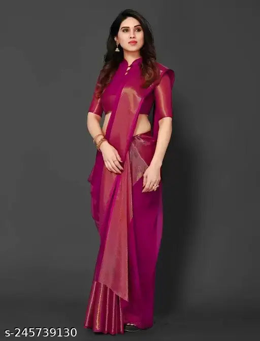 Maroon Georgette Bollywood Saree with embellishments