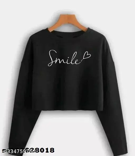 Cotton blend women's full sleeves printed combo t-shirt, trendy contrace top for summer wear