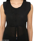 Black Georgette Anarkali Kurta, high-quality cotton, trendy Western top kurti