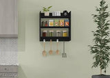 Wooden kitchen cabinet, sleek design, no microwave shelf