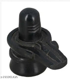 Marble Shiva Shivling Idol Pooja God Statue (black, resin, small, 5cm) - Spiritual black/white statue for home divinity and gift-giving