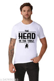 White polyester Crze Roman Rings t-shirt for men with striped pattern, ideal for various occasions