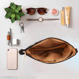 Printed cross body sling bag, open design, leather material
