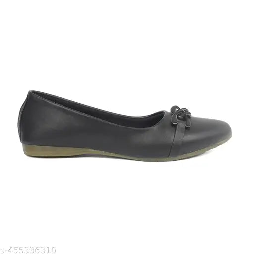Stylish synthetic leather slip-on ballerinas for women, solid-colored casual and comfortable shoes for ladies - IND5, IND6, IND7, IND8, IND9 (Made in India)