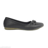 Stylish synthetic leather slip-on ballerinas for women, solid-colored casual and comfortable shoes for ladies - IND5, IND6, IND7, IND8, IND9 (Made in India)