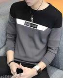 ERAWORLD Men's Long-Sleeve Colorblocked Cotton Blend T-shirt, casual wear, XXL size (Chest 42in, Length 29in), India