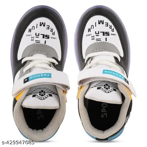 Redburg kids LED light shoes - casual sea green shoes with black soles and laces, for boys and girls