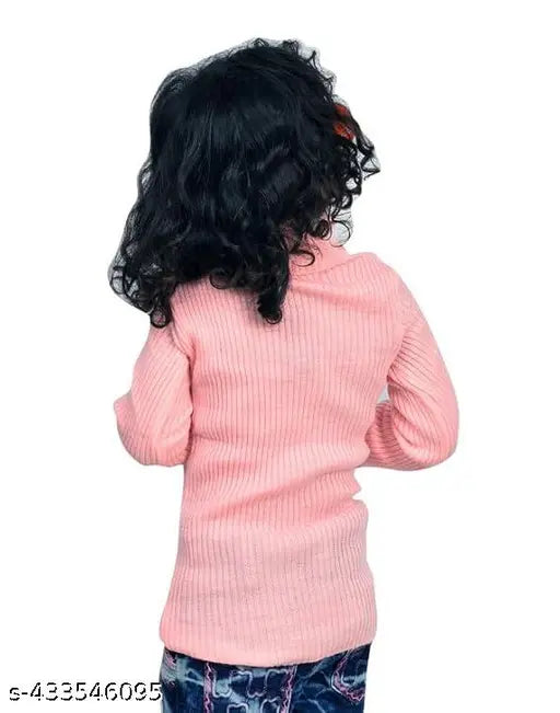 Multicolor woolen full sleeve sweaters for kids, stylish and soft high necks in various colors for boys and girls