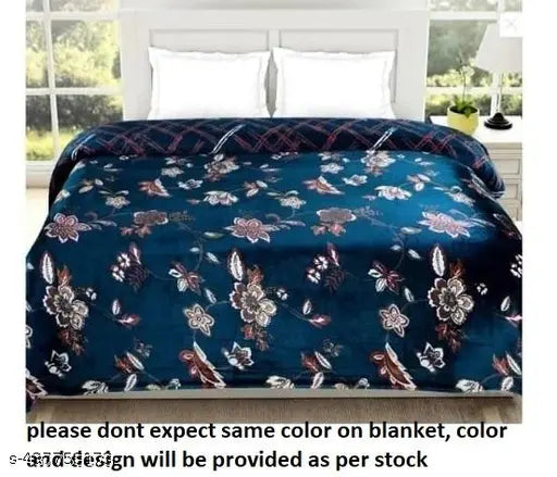360 TC double bed microfiber floral all-season AC blanket, easy & durable, machine-stitched, versatile decor