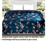 360 TC double bed microfiber floral all-season AC blanket, easy & durable, machine-stitched, versatile decor