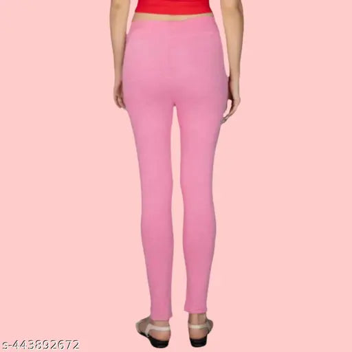 Dark grey & baby pink cotton blend pocket jeggings (pack of 2), recycled hoseyry & polyester, versatile & stylish for any occasion
