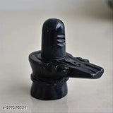 Small black marble Shivling for home temple, 5.5 cm idol, Indian-made figurine for Shivratri Puja
