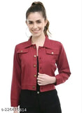 Solid cotton long sleeve jacket by The Morden Soul for women, two pieces available in size L with 38" bust and 25" length
