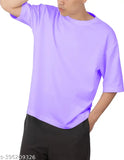 New cotton blend, oversized T-shirt for men & boys in solid color. Made in India