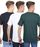 Cotton printed men's t-shirts (pack of 3), short sleeves, vibrant design from India