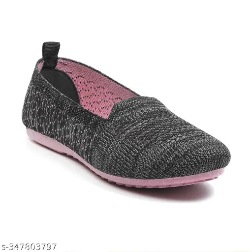 Pink mesh women's/girls belliesflip flops combo - durable, lightweight, skin-friendly loafers with embellished pattern. Perfect for diabetic and orthopedic feet