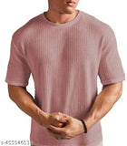 SkyPeach cotton blend men's oversized round neck t-shirt set, short sleeves, solid pattern, size M-XL, India origin