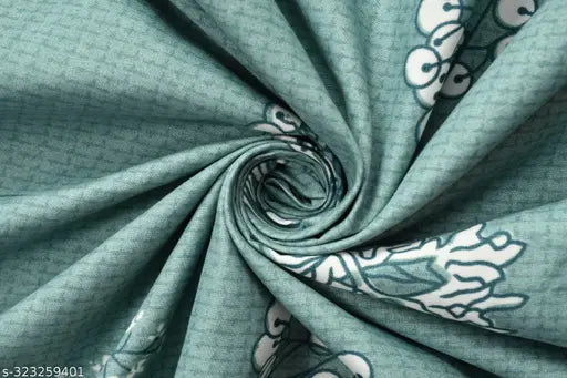 Glace cotton ethnic motifs double bedsheet with 2 pillow covers by Bhagwati Textiles, elasticated for a firm fit and easy care. Ideal for summer use on 78 x 72 inches/198 x 182 Cms beds up to 8-inch thickness