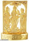 Brass Ram Darbar Murti Statue, 10 x 7 cm, Indian handcrafted god idol