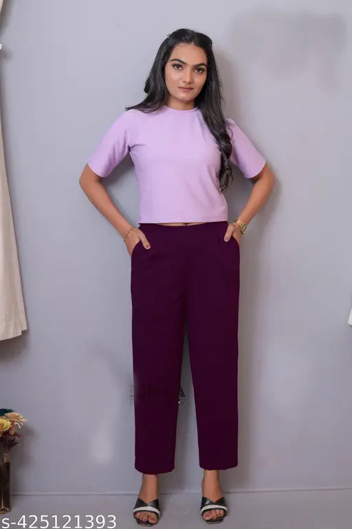 Solid lycra anker trouser for western wear, available in sizes S-3XL