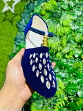 Embellished velvet and suede slip-on girls' bellies from Beutix, latest Indian fashion ethnic shoes with TPR sole for comfort and style