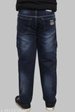 Black new men's denim jeans with a pocket on front, slim fit