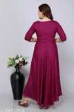Viscose Rayon Anarkali Kurti for women, versatile party/festive/casual wear, solid color design