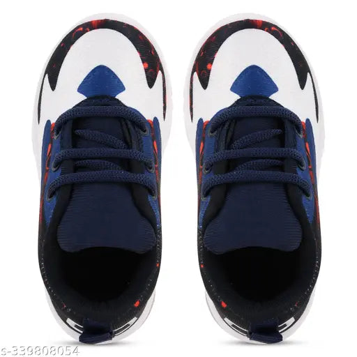 Black and red LED shoes with Velcro closure, lightweight, suitable for outdoor sports or little kids