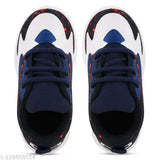 Black and red LED shoes with Velcro closure, lightweight, suitable for outdoor sports or little kids